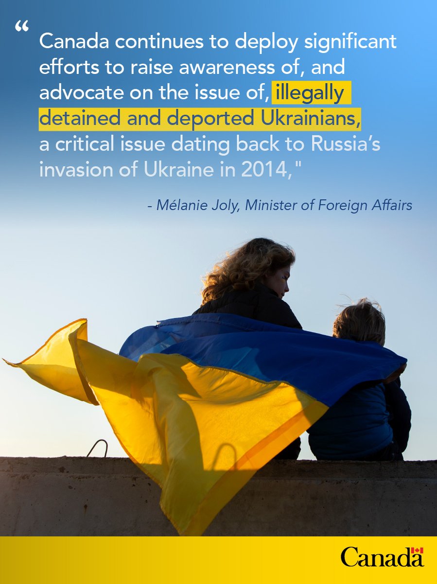Canada is bringing together Foreign Affairs Ministers with the aim of developing a concrete plan for the return of prisoners of war, deported civilians and children back to #Ukraine. 

Learn more about the Ministerial Conference: canada.ca/en/global-affa…
 
#StandWithUkraine
