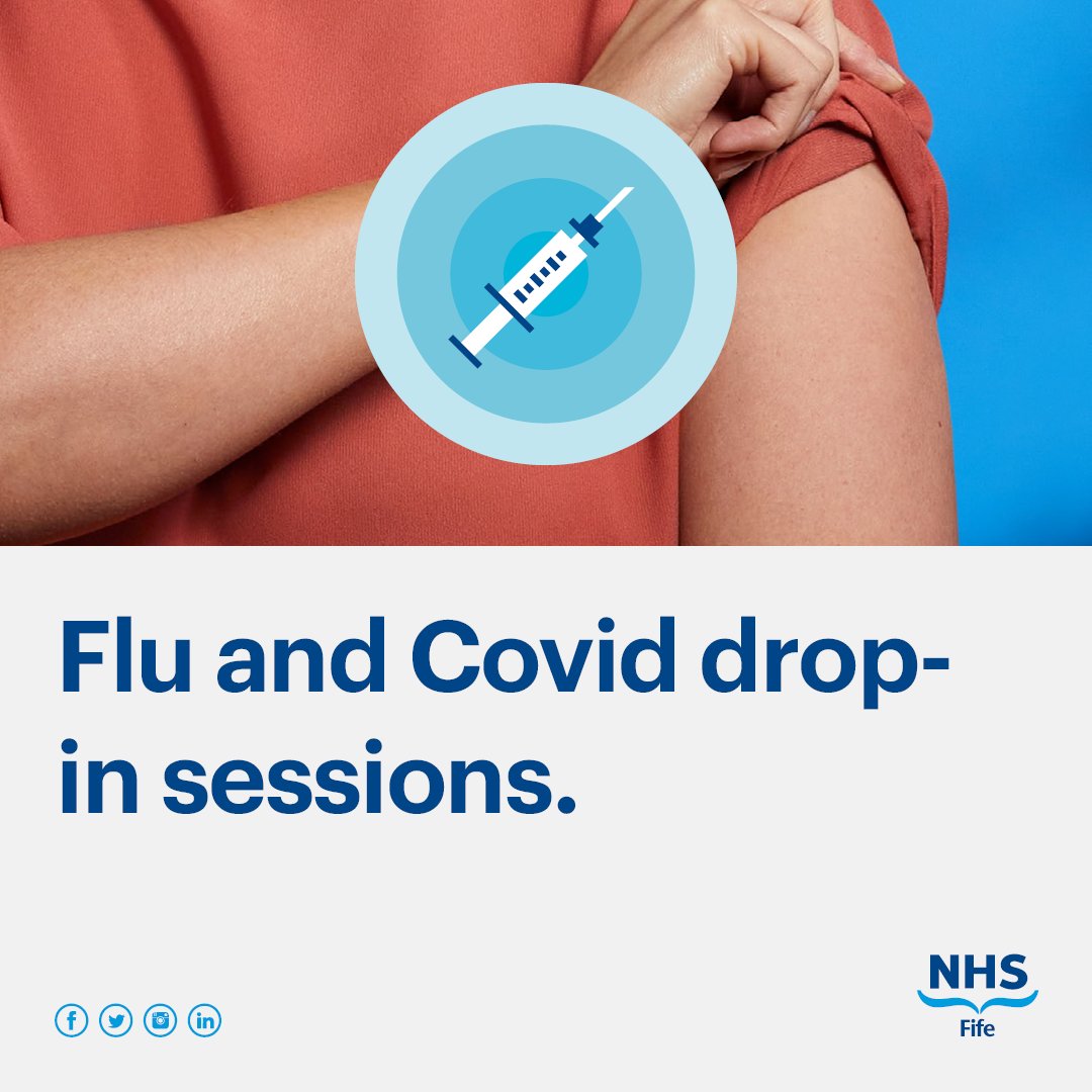 We're hosting two pop-up flu and Covid drop-in vaccination clinics.

📅 Thursday 3 October 
📍 Kingdom Centre, Glenrothes (outside Iceland)
🕐 10am-4pm

📅 Friday 4 October
📍 Philp Hall car park, Heggies Wynd, Kirkcaldy
🕐 10am-4pm

Eligibility info,: nhsinform.scot/winter-vaccines