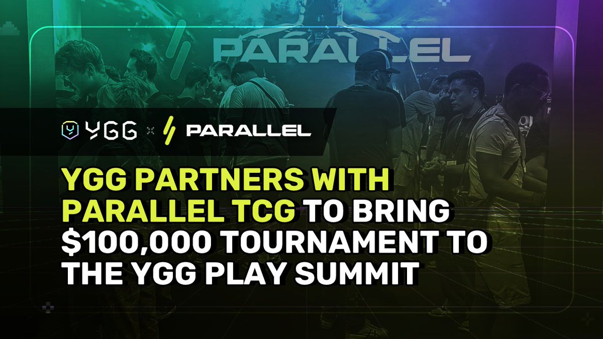 Yield Guild Games (<a href="/YieldGuild/">Yield Guild Games</a> ), the #Web3  guild protocol, is partnering with <a href="/ParallelTCG/">Parallel</a>  to bring the award-winning web3 title to the YGG Play Summit (YPS) in Manila, Philippines, in a $100,000 prize pool tournament.

Read: tinyurl.com/dvyph6uf