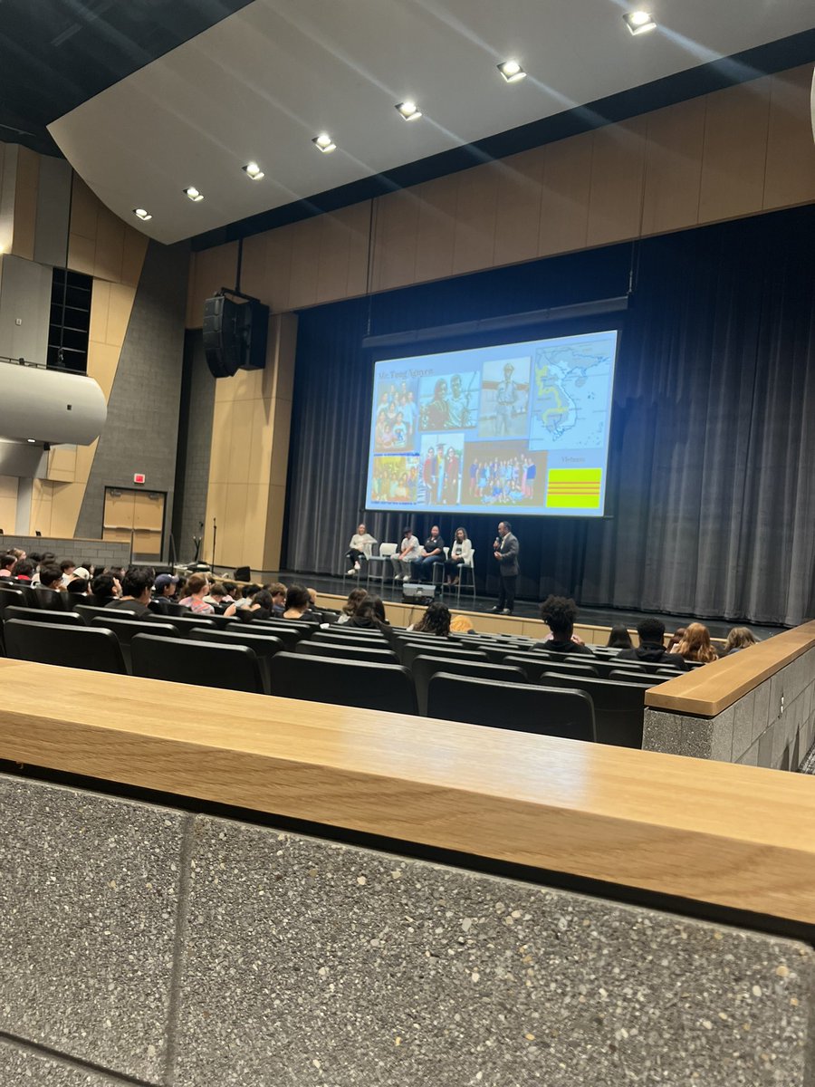 “Shared common culture.” - Mr. Nguyen (principal, <a href="/WOVAcademy/">@WOVirtualAcademy</a>) sharing his story. 

Today our US History classes had the opportunity to listen to a panel of staff, students, and parents discuss their personal journeys of immigration.