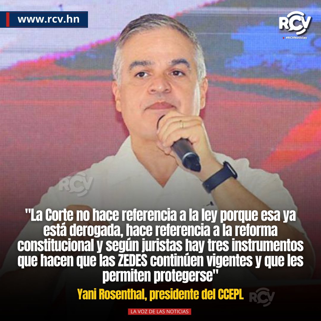 RCVHonduras's tweet photo. 🔴 Según el presidente del CCEPL, Yani Rosenthal el cierre de las #ZEDES tendrá implicaciones con #EstadosUnidos, así como otros países y con tratados como el CAFTA, por un acuerdo de estabilidad que el gobierno de #Honduras firmó las ZEDES, donde les garantizó que le va a dar estabilidad en base a los tratados.

➡️ Rosenthal indicó que #Honduras reconoció que las ZEDES efectivamente están amparadas en otros tratados que existen y que son superiores a la Constitución de la República. #RCVNoticias

Visite https://t.co/hJQu8RXOgg