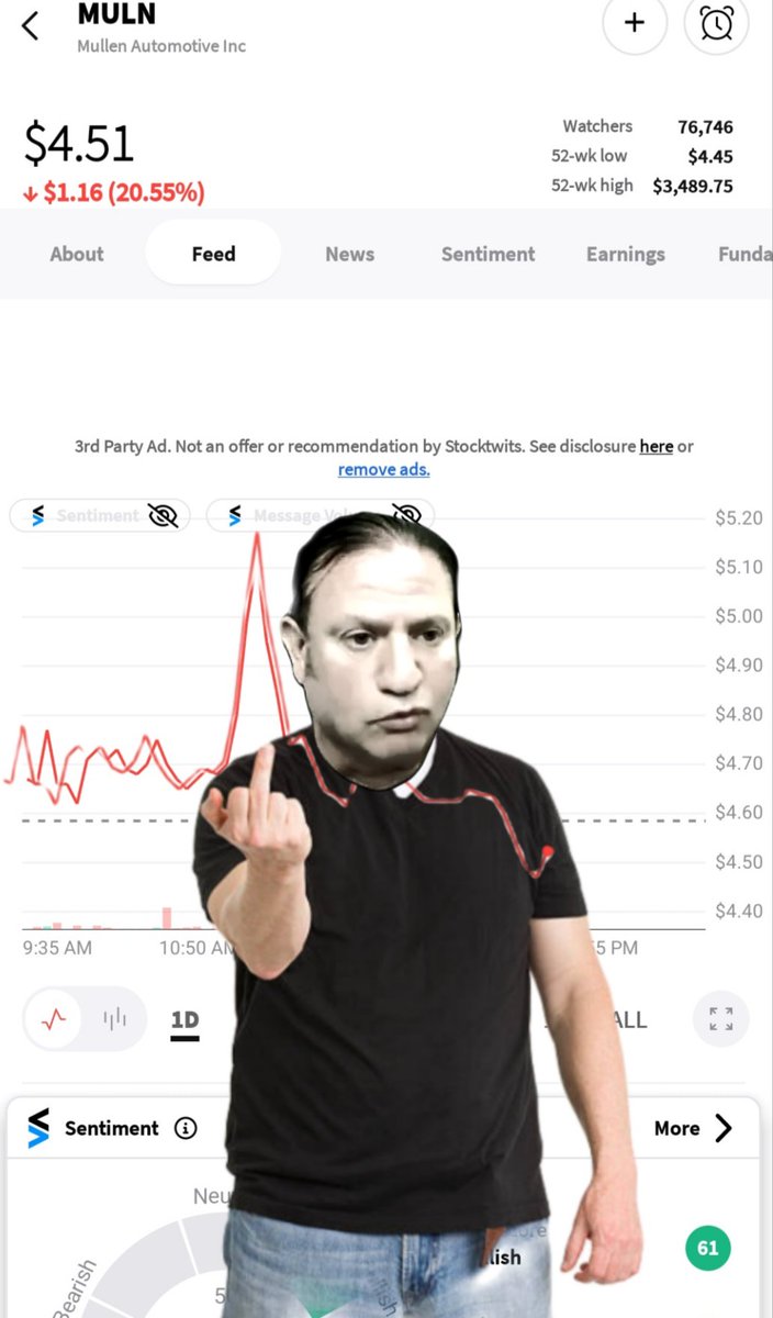 David_Trickery's tweet photo. @Mquigleymatt QUICK! We need a $MULN 5 minute chart update and analysis! Tell us all about the double bottom, triple parallel, bullish wave into a one minute bear hug! Did you speak to Brad today? Did he move any vans to the other side of the lot? C'mon! Fill us in! #MULN https://t.co/eLk0D8itRk