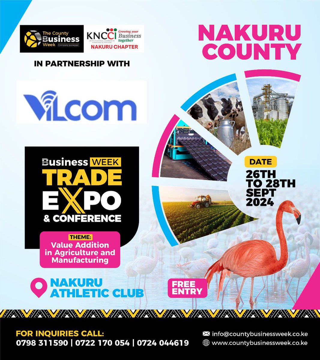 tcbweek's tweet photo. @vilcomnetworks will be one of the exhibitors at the Nakuru County Business Weex Expo and Conference.

#NakuruCountyBusinessWeekExpo #KNCCINakuruChapter #TheCountyBusinessWeek  #CBW https://t.co/MJckZ1skpX