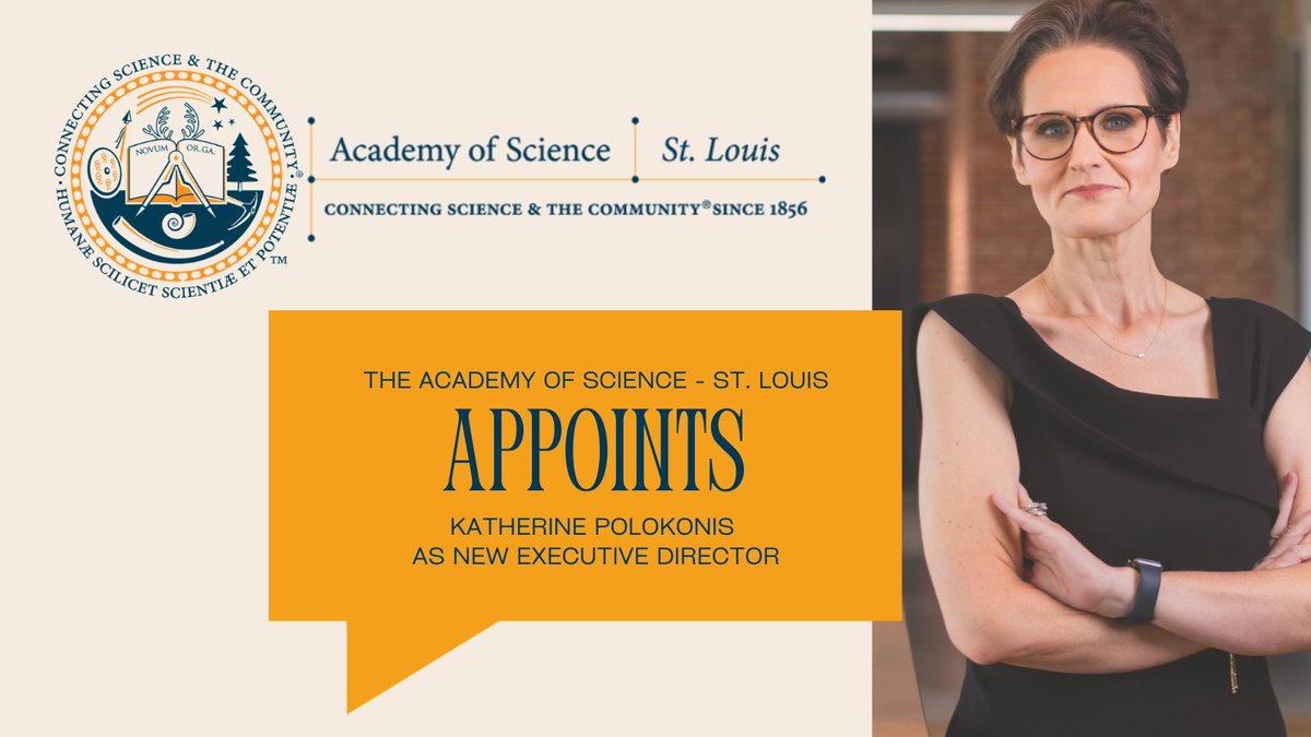 The Academy of Science of St. Louis (@academyofscistl) on Twitter photo After an extensive search, we are excited to announce Katherine Polokonis as our new Executive Director. Currently Executive Director of <a href="/STEMSTL/">STEM STL Ecosystem</a>, Kate steps into her new role at the Academy on Oct. 14. Learn more: academyofsciencestl.org
#STEM #WomeninSTEM #education #STL After an extensive search, we are excited to announce Katherine Polokonis as our new Executive Director. Currently Executive Director of <a href="/STEMSTL/">STEM STL Ecosystem</a>, Kate steps into her new role at the Academy on Oct. 14. Learn more: academyofsciencestl.org
#STEM #WomeninSTEM #education #STL