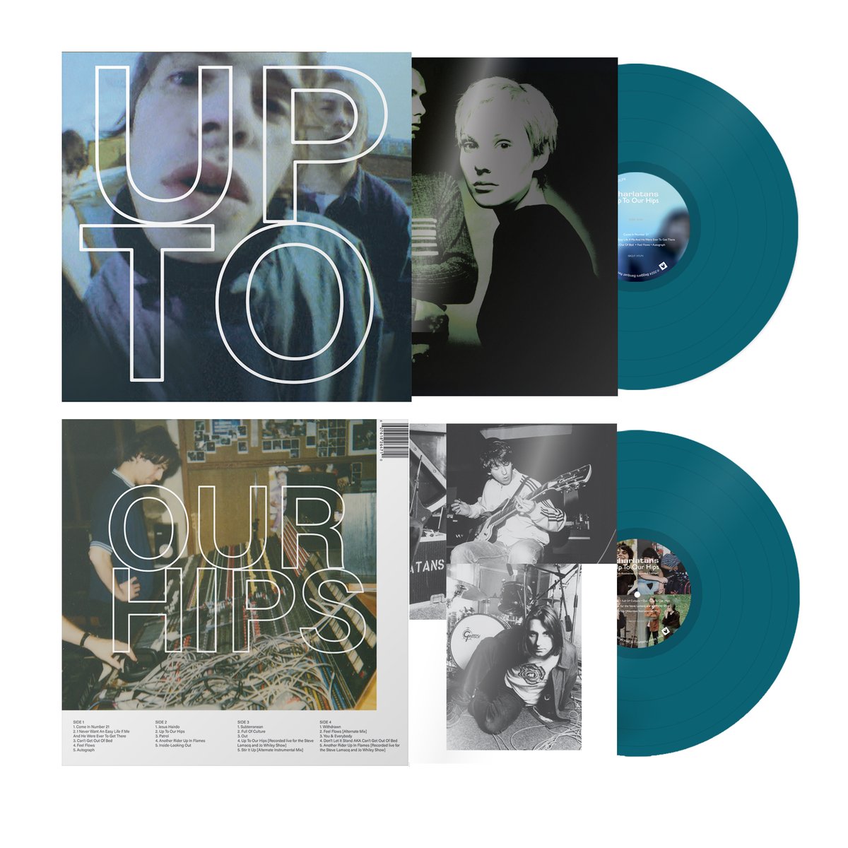 We are excited to announce a 30th Anniversary Expanded LP/CD/Digital edition of THE CHARLATANS album Up To Our Hips. Out Nov 8, we've added 10 bonus tracks - live session tracks, rare mixes and more! 
Reimagined artwork + LP is petrol blue bio vinyl. 
thecharlatans.ffm.to/uptoourhips30th