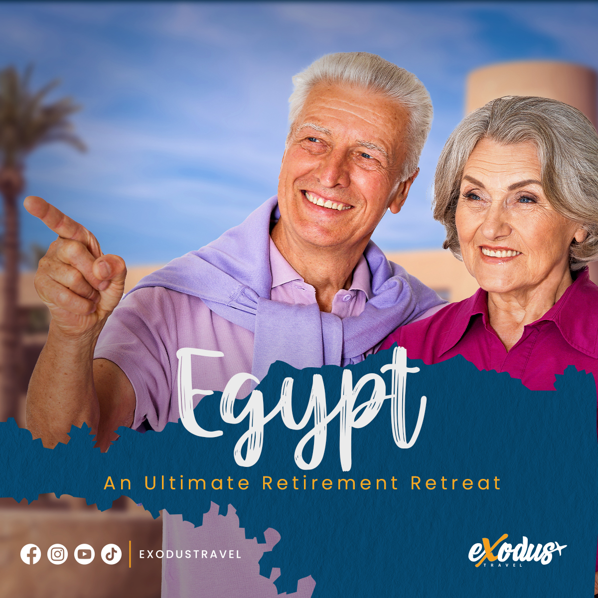 ExdousA43870's tweet image. Enjoy your retirement with a serene journey through Egypt with EXODUS. Our tours are designed for comfort and ease, offering a perfect mix of relaxation and exploration. Discover Egypt’s treasures at your own pace. Book now for an unforgettable experience!
#RetirementTravel