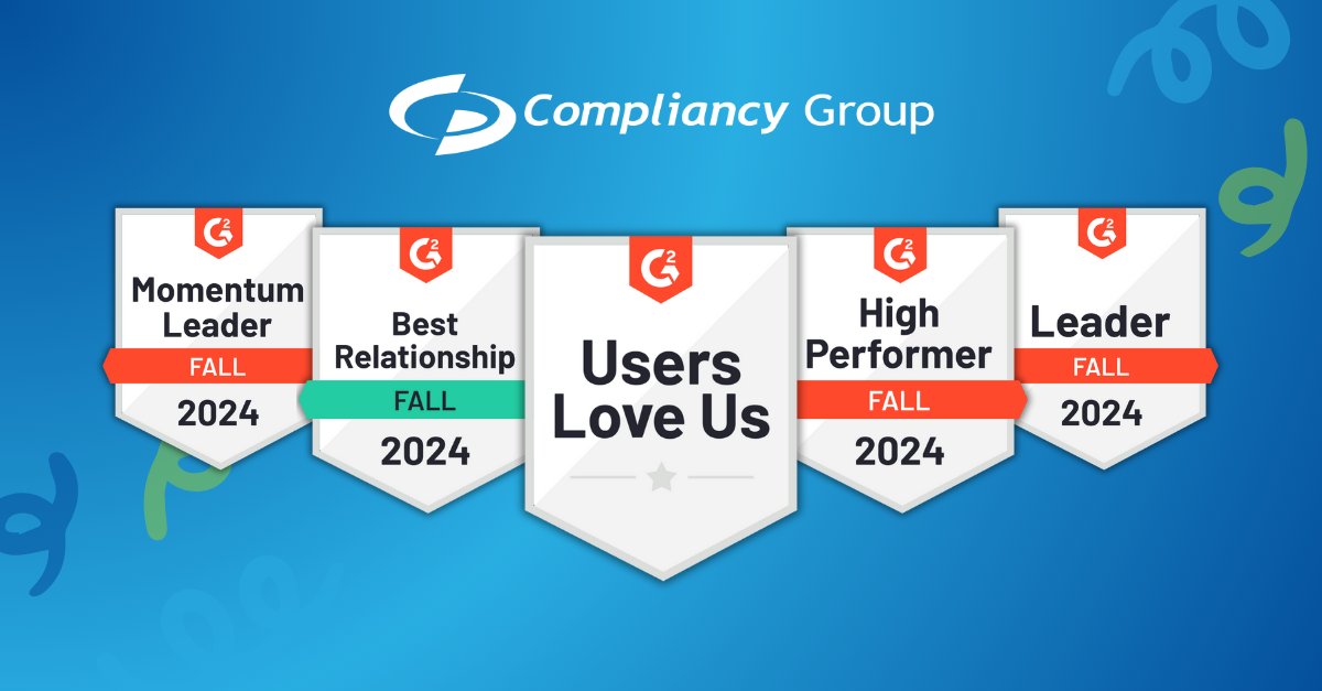 Compliancy Group has been awarded as G2's Fall Leader for Healthcare Compliance Software 🎉

prn.to/3zwUKia