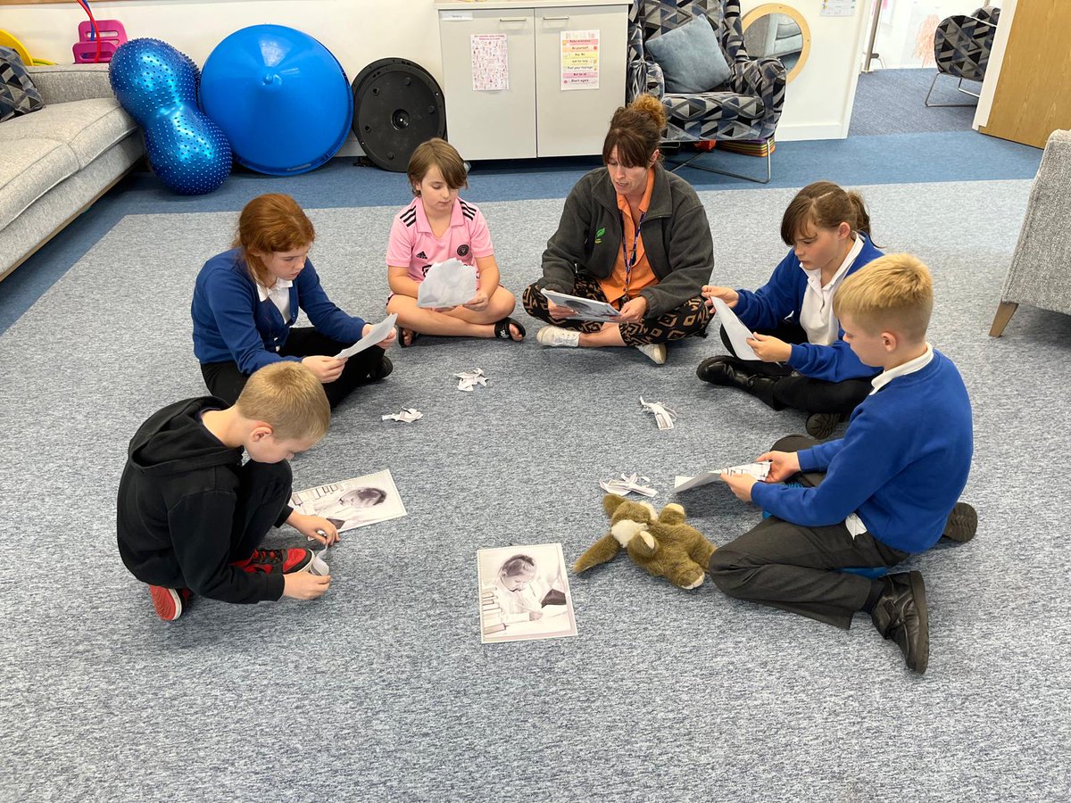 theLEAFcentre's tweet photo. The children listened to a story about a girl called Lily and every time in the story that something could have upset Lily the children ripped a piece off Lily's page. The children expressed great empathy for Lily and could reflect well on the story #buildingselfesteem https://t.co/SK696zSTBL