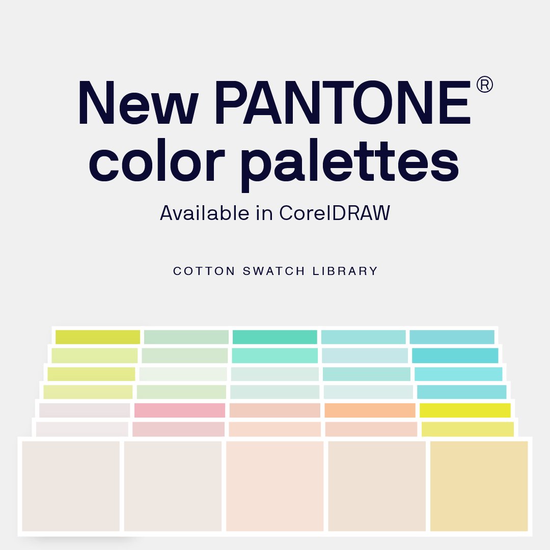 CorelDRAW's tweet photo. bringing the color heat with 175 new Pantone shades 🔥 available exclusively to CorelDRAW subscribers—explore the latest hues and color match like a pro! 🌈 https://t.co/yL4eyNLNoW