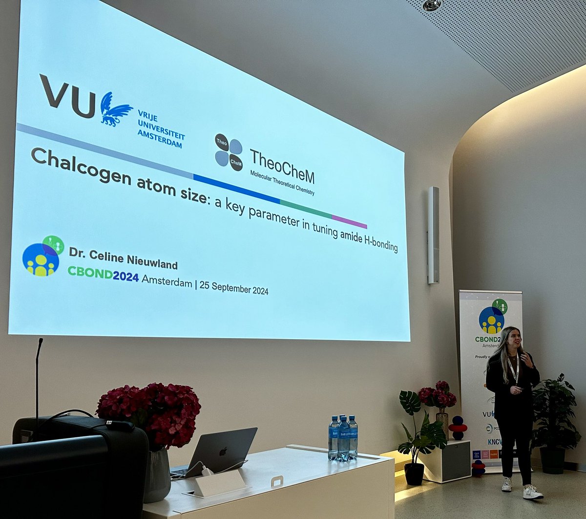 Celine Nieuwland (<a href="/CelineNieuwland/">Celine Nieuwland</a>) of <a href="/VUamsterdam/">Vrije Universiteit Amsterdam (inactief)</a> and <a href="/VU_TheoCheM/">The TheoCheM Group (Inactive)</a> presents a contributed talk <a href="/CBOND2024/">CBOND2024</a> on “Chalcogen Atom Size: A Key Parameter in Tuning Amide Hydrogen Bonding.” #CBOND2024
