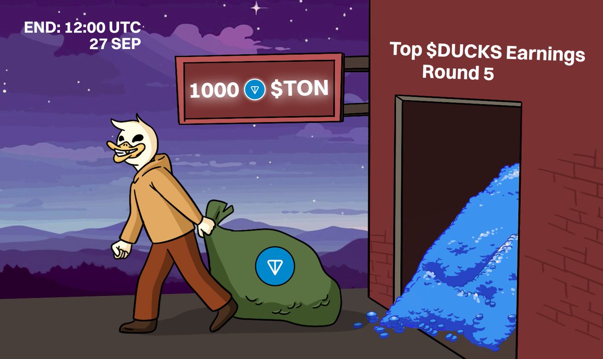 Ducks_realcoop's tweet image. 🦆 Here’s a pic of our duckies flexing after crushing Top $DUCKS Earnings Round 5! 😎

💎 Total Prize: 1000 $TON  
🗓 End Time: 12:00 UTC, 27 Sep
🫡 Earn as much $DUCKS as possible! 

Piling up those $TON bags from Mini Games and Events in the $DUCKS app like true champs! 💰💪🏻…