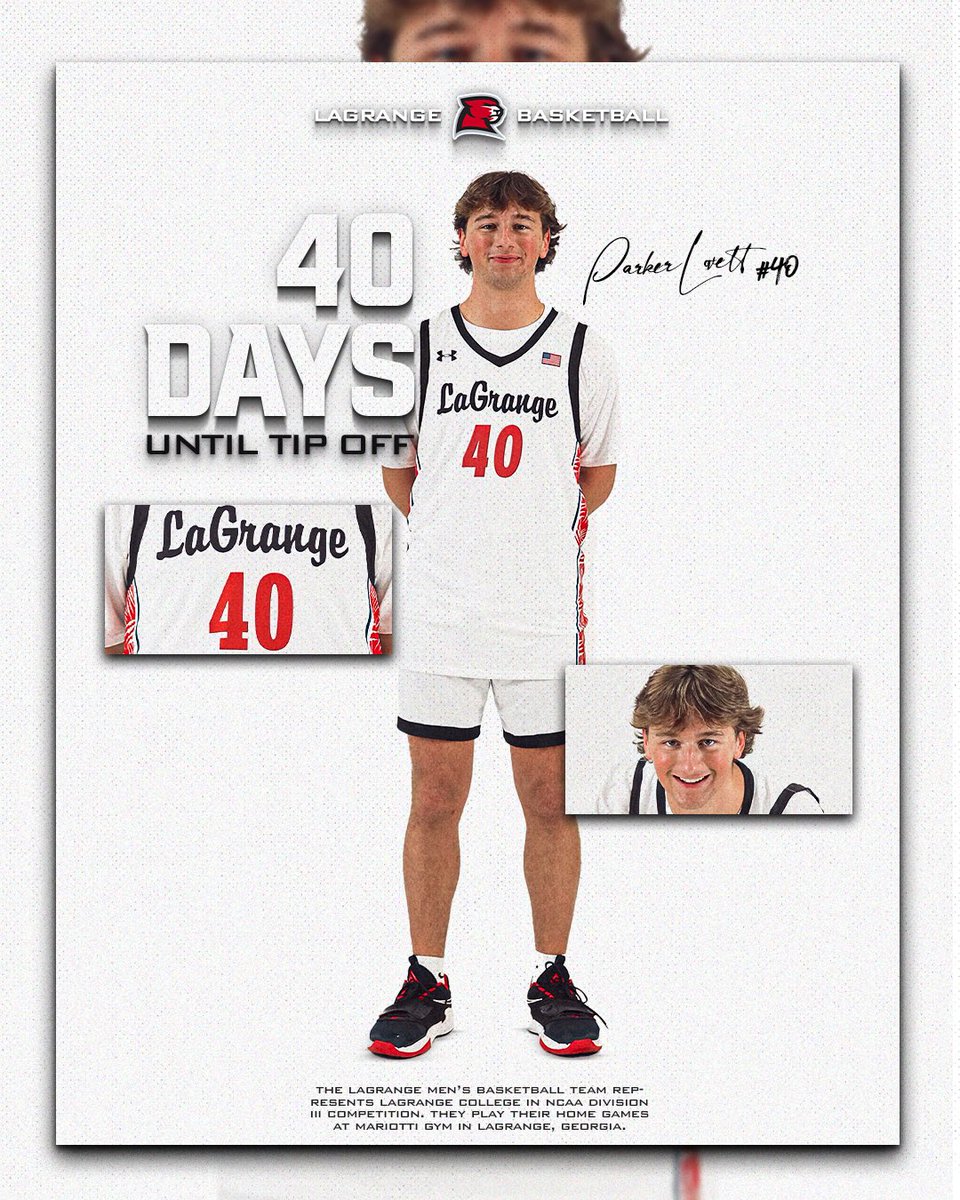 LaGrange College Menโs Basketball (@lagrangembb) on Twitter photo ๐๐จ๐ฎ๐ง๐ญ๐๐จ๐ฐ๐ง ๐๐จ๐ง๐ญ๐ข๐ง๐ฎ๐๐ฌ. 4๏ธโฃ0๏ธโฃ ๐ฆ๐จ๐ซ๐.
<a href="/parkernlovett/">Parker Lovett</a> | #DayOne ๐๐จ๐ฎ๐ง๐ญ๐๐จ๐ฐ๐ง ๐๐จ๐ง๐ญ๐ข๐ง๐ฎ๐๐ฌ. 4๏ธโฃ0๏ธโฃ ๐ฆ๐จ๐ซ๐.
<a href="/parkernlovett/">Parker Lovett</a> | #DayOne