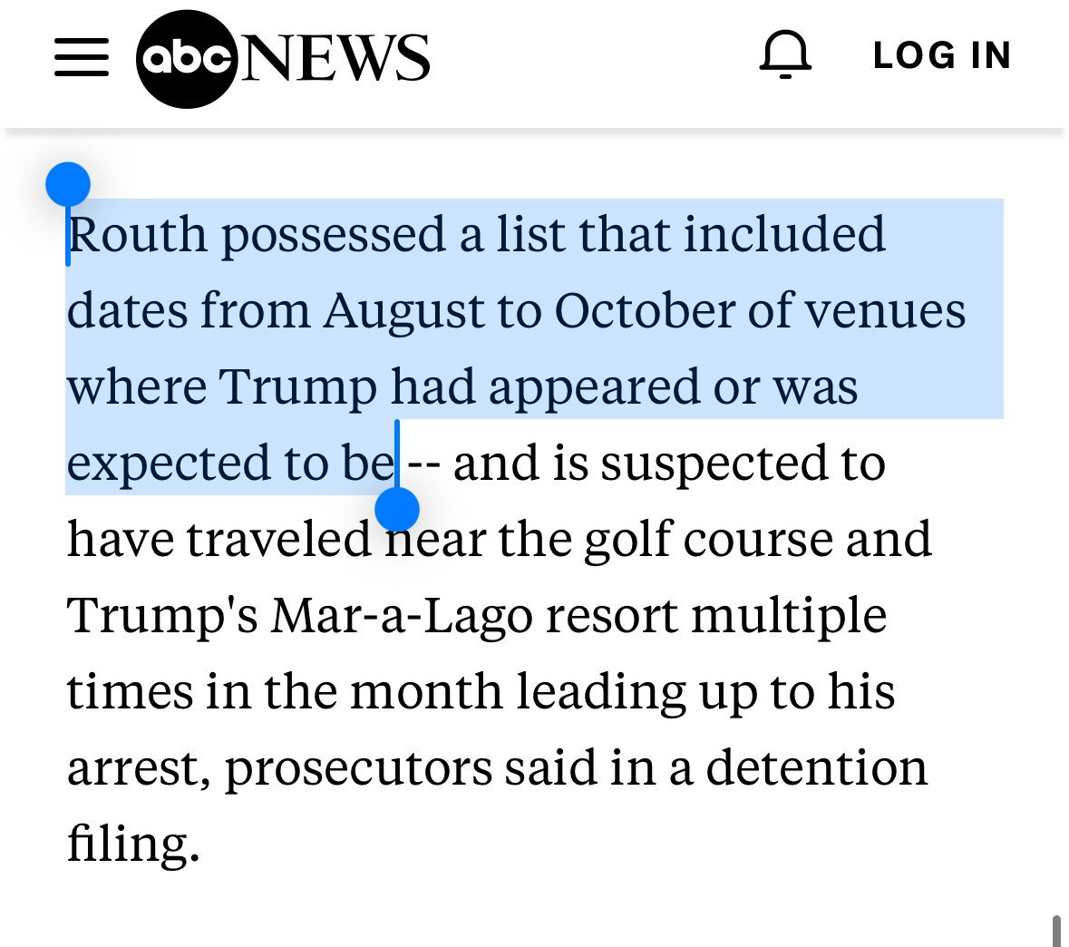 bennyjohnson's tweet photo. Where did Ryan Routh get a list of dates and venues where Trump would be from August to October? https://t.co/8uYIxFsKJY