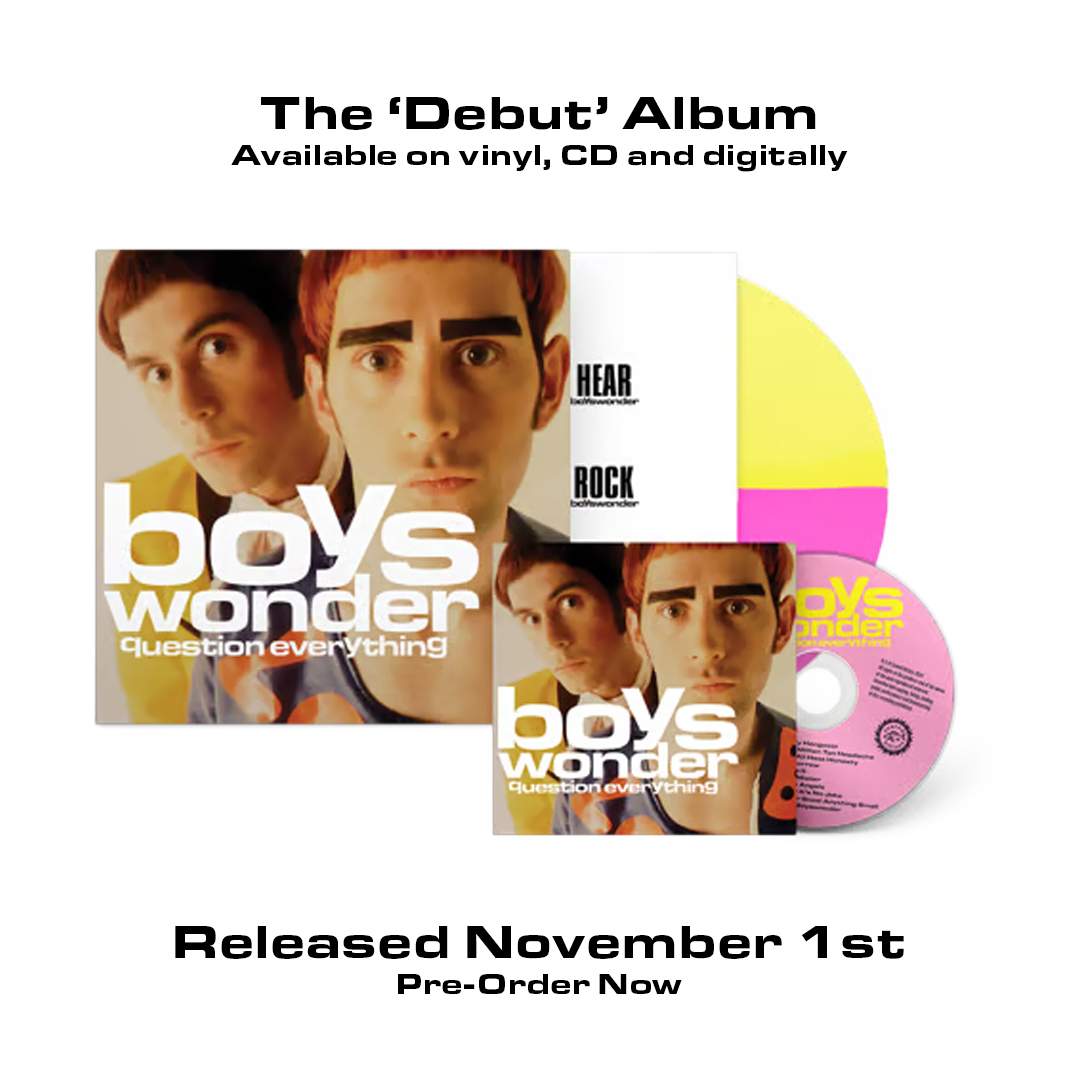 BoysWonderHQ's tweet photo. To bring you the best quality of production, the release of Boys Wonder’s ‘debut’ album ‘Question Everything’ has been postponed until November 1st. Available digitally, on vinyl and 22 track CD. 

Pre-order your copy now at: https://t.co/j9vb26XJM6 https://t.co/edIPhrGJh4