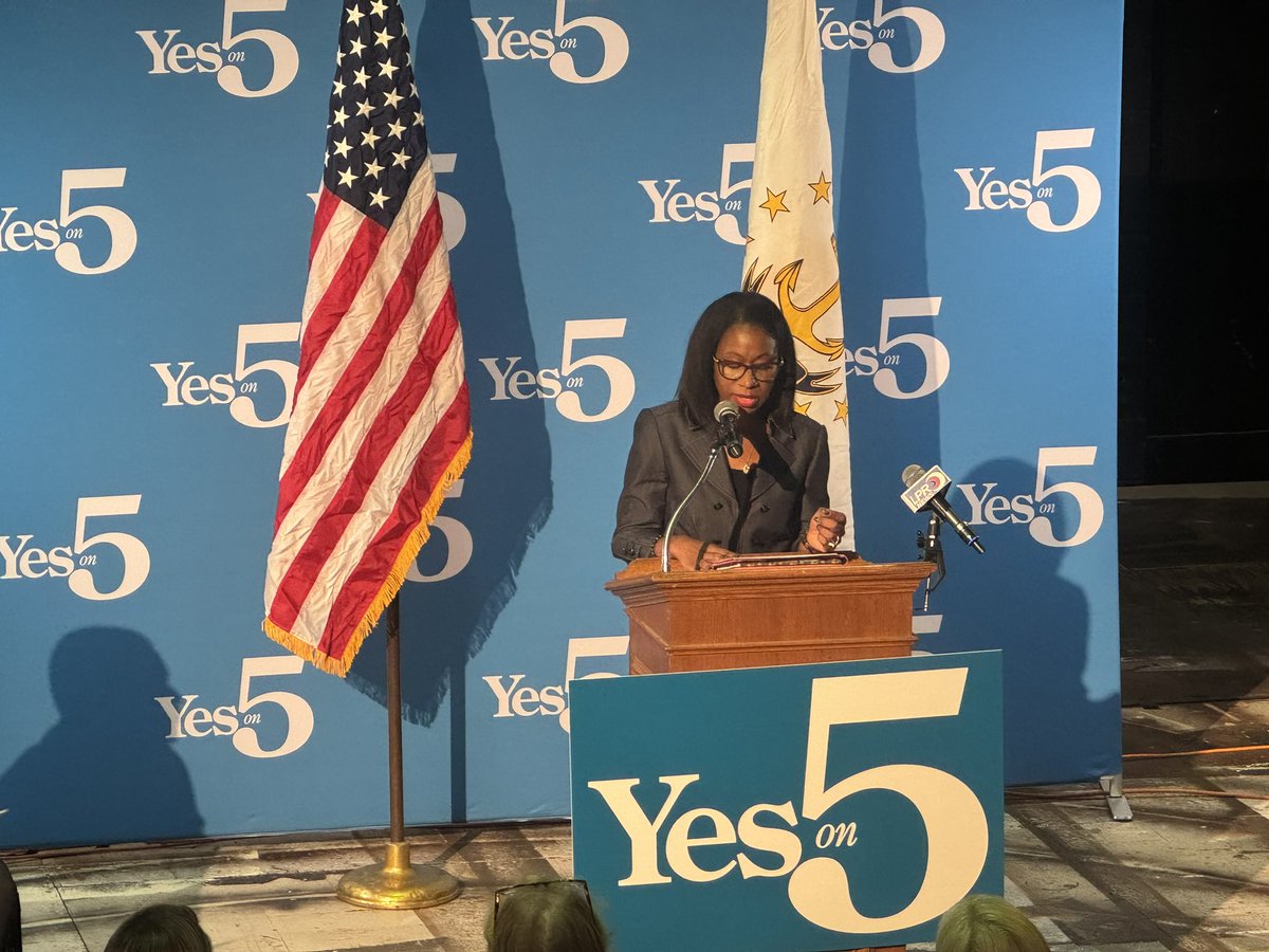 CommerceRI's tweet photo. We’re here @TrinityRep w/ our CMO Anika Kimble-Huntley and leaders from across RI to support Question 5 on the ballot — a proposed $10M investment in the arts. 🎭 

Our diverse arts &amp; cultural sector is a job-creating economic engine that benefits all Rhode Islanders. 

#Yeson5RI https://t.co/Qm6bVrBKuA