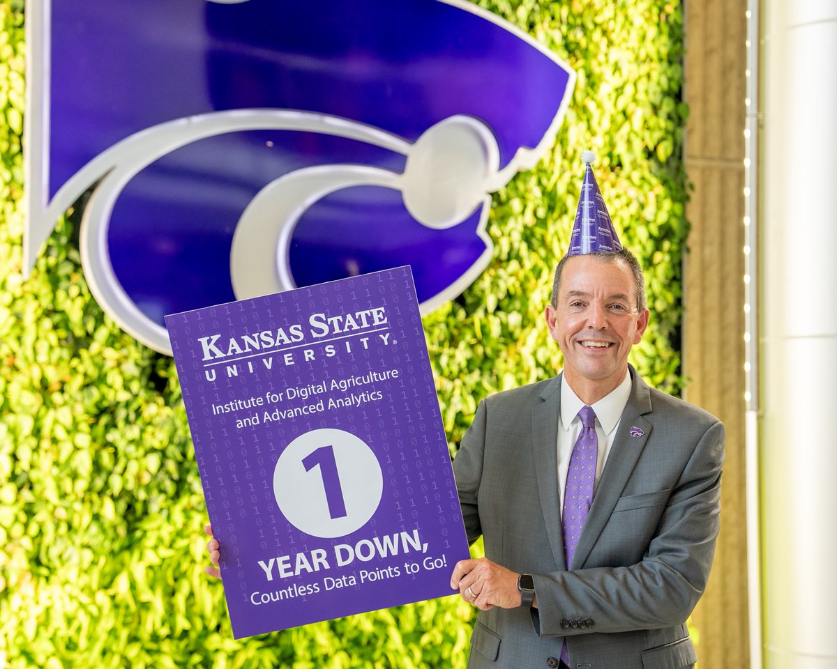 Happy birthday, ID3A! The Institute for Digital Agriculture and Advanced Analytics has been bringing experts across the university together to enhance the lives of Kansans for one year. #KState | <a href="/KState/">K-State</a>