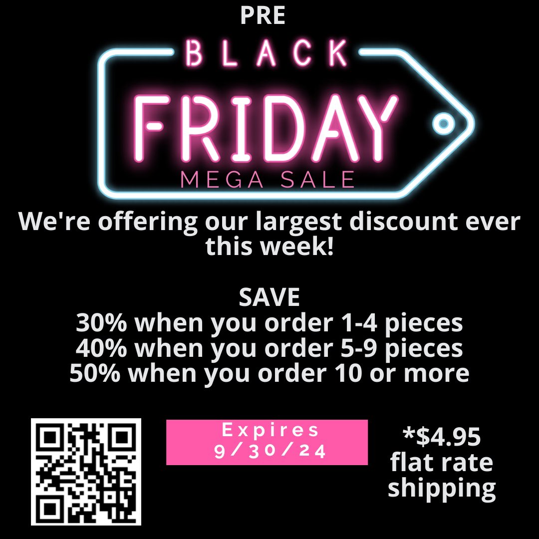 We are offering our biggest discount ever on our Jazz Clef Radio Embroidery Store. 

If you are looking for early 🎁 for family and friends this is the sale for you!

Just scan the QR code to see all products available.