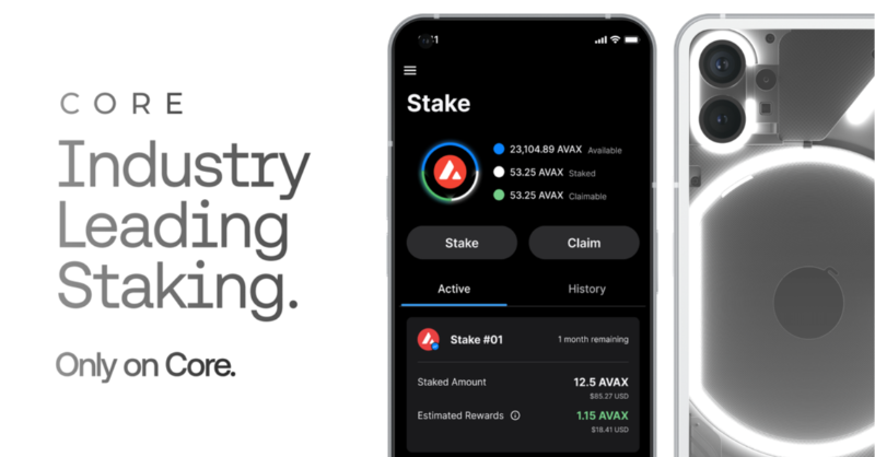 coreapp's tweet photo. Don't let your tokens collect dust. Put them to work. Core doesn't charge any fees, so you keep 100% of your rewards.