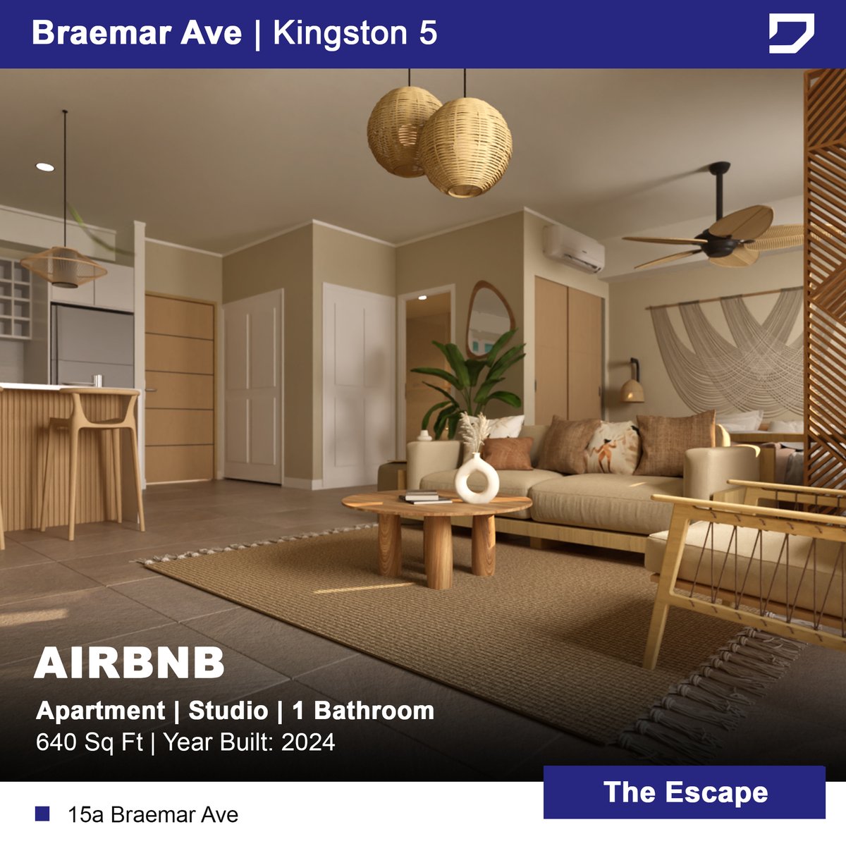 itsdigitap's tweet photo. Introducing The Escape, a dreamy one-bedroom, one-bathroom sanctuary that captures the essence of boho chic in the heart of Kingston. https://t.co/xVmEwkj81t