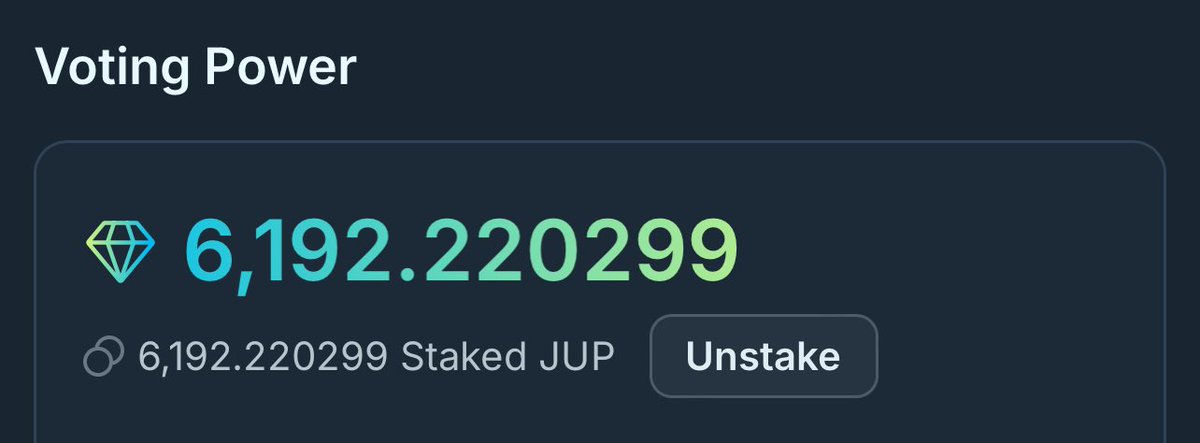 cloudz's tweet photo. Let’s be real 

How much $JUP do you have staked now? https://t.co/wzcuy8CTdq