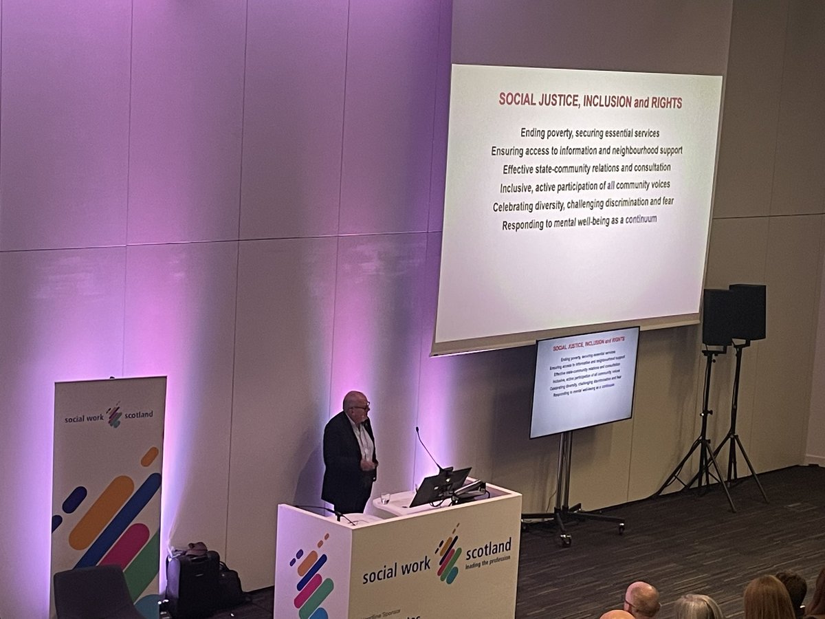 Social work is a bridge: the inimitable Phil Scraton giving a rousing closing keynote at #SWSConf24 “Hope isn’t wishy washy. It’s about the future.”