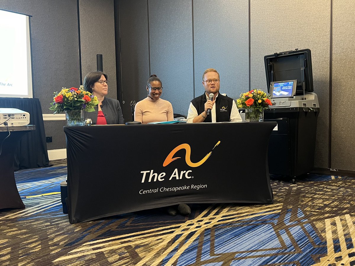 WeAreFello's tweet image. Thank you Stephanie Dolamore, Deputy Secretary from the @MdDDCouncil @grmsnyder  VP of Government Relations from @MACS_Online and Self-Advocate, Dominique Palmer from the @thearcmd