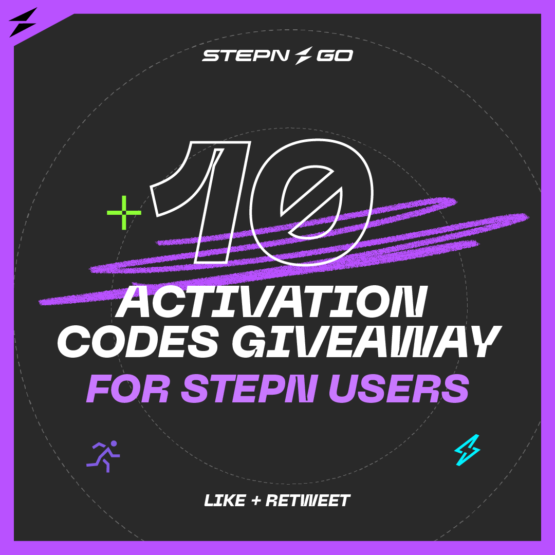 STEPN GO (@stepnofficial) on Twitter photo š OG STEPNers, weāre offering 10 exclusive Activation Codes for early access to STEPN GOābut youāve got only 24 hours to make it happen! ā³
To join:
1ļøā£ Like & Retweet this post
2ļøā£ Follow <a href="/Stepnofficial/">STEPN GO</a>
š Access only: These codes donāt come with sneakers and are not linked to š OG STEPNers, weāre offering 10 exclusive Activation Codes for early access to STEPN GOābut youāve got only 24 hours to make it happen! ā³
To join:
1ļøā£ Like & Retweet this post
2ļøā£ Follow <a href="/Stepnofficial/">STEPN GO</a>
š Access only: These codes donāt come with sneakers and are not linked to