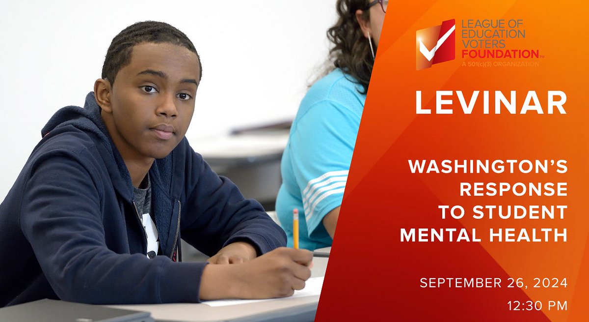 Free <a href="/edvoters/">League of Education Voters (LEV) - now on Bluesky</a> webinar 9/26 at 12:30 pm - We discuss barriers that schools &amp; students experience in accessing &amp; providing #MentalHealth support and what is being done to prepare educators to support students through crisis. Register now. bit.ly/student_mental… <a href="/SeaPubSchools/">Seattle Public Schools</a>