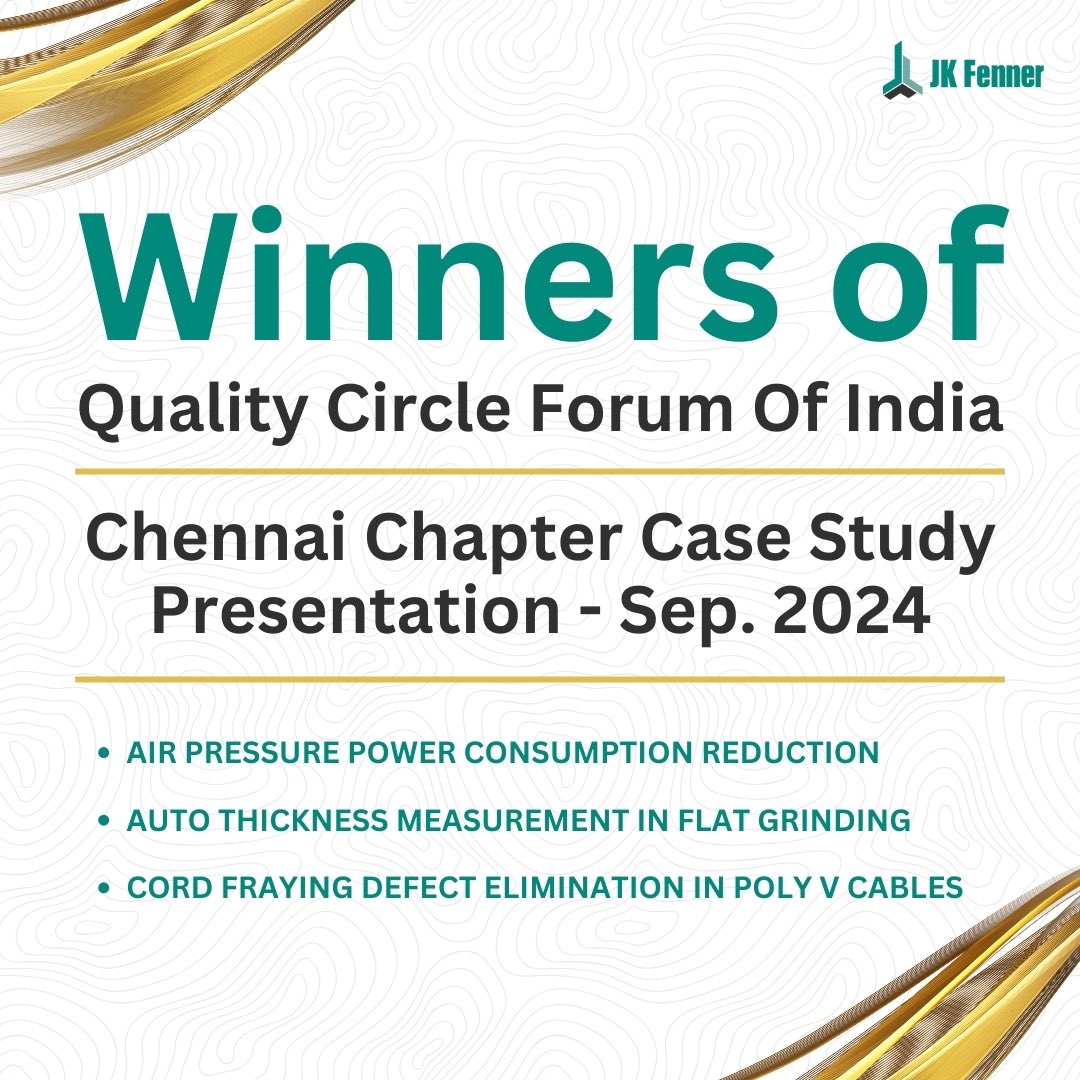 jkfenner's tweet photo. Congratulations to our team for their outstanding achievements at the Quality Circle Forum of India👏
#JKFenner #QualityCircleForum #InnovationInAction #ExcellenceInEngineering #TeamSuccess https://t.co/96n6juSNZq