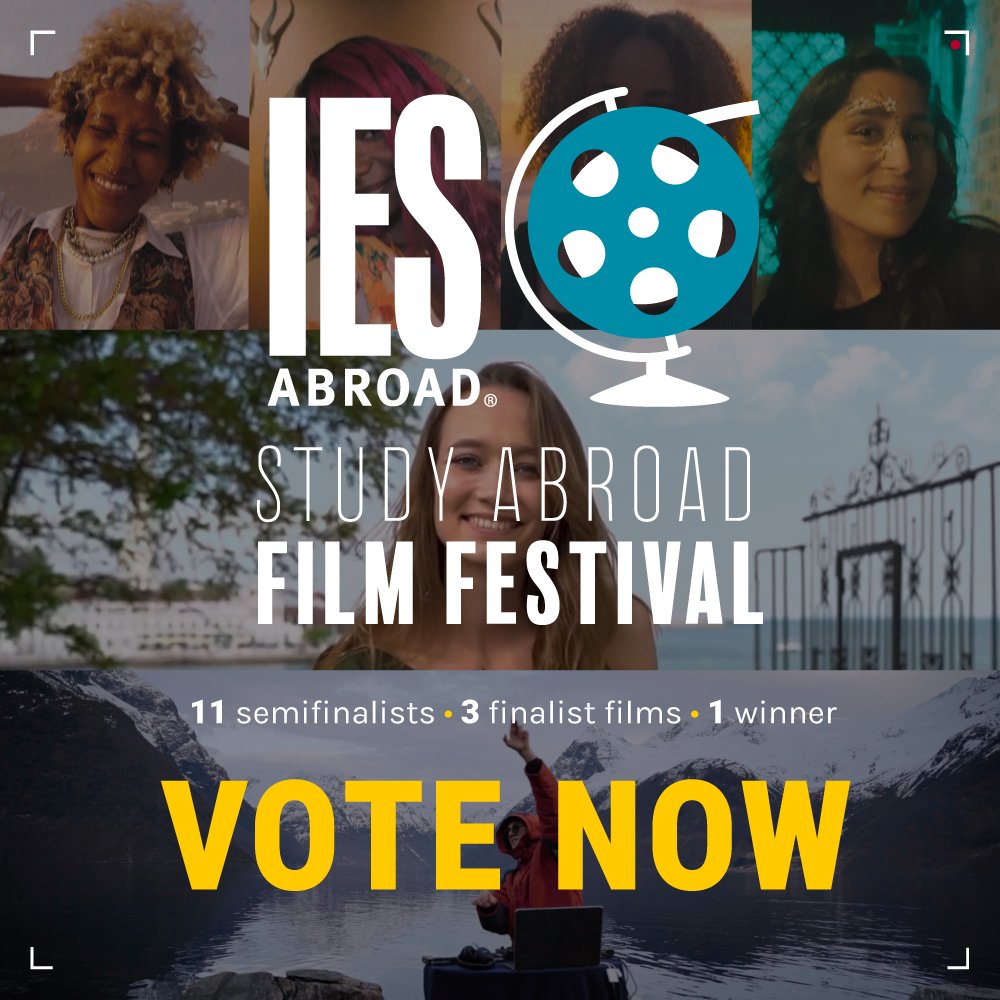 Lights, camera, action! We need YOUR help to decide the next student winner of our Study Abroad Film Festival! Voting is now open! 🎥  bit.ly/3M5a3jQ