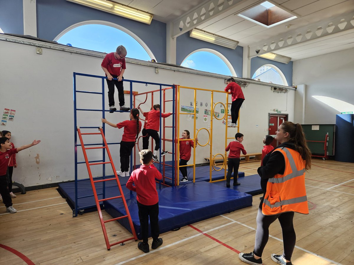 The children enjoyed their first shot on the gym climbing frame today. They tested their strength and courage, climbing through, up and over #fitness #brave <a href="/CorpusChristi_K/">Corpus Christi PS</a>