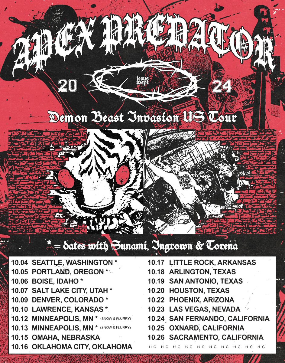 damn…… tour is starting kinda soon

whose prepaired to earn the ultimate respect 

where will we see your demise

hc