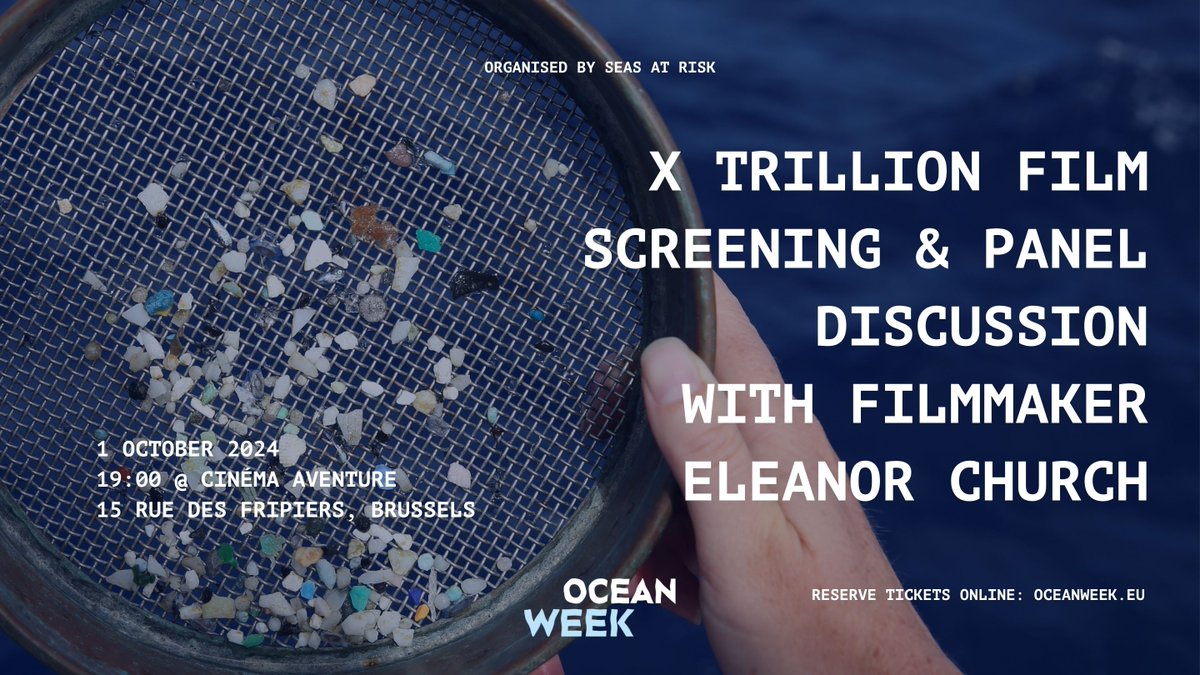 SeasAtRisk's tweet photo. See you NEXT WEEK at our #EUOceanWeek special screening of X  TRILLION with an expert panel, incl. director Eleanor Church @larkrisepacific   🤩

Get your tickets online https://t.co/Zgn3X0pLbh or come straight to the   @CinemaAventure box office.

Showtime is 7:00 pm! https://t.co/DRogwu3drF