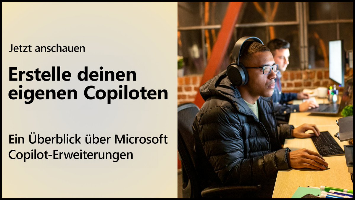 Interesse, einen eigenen #Copilot zu erschaffen?✨Erfahre, wie du deinen persönlichen Assistenten mit Microsoft Copilot Studio oder #VSCode bauen kannst: msft.it/6013mbjex
