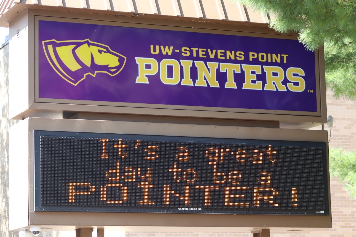 Word on the street is that it's a great day to be a #Pointer! 💜 💛 #UWSP
