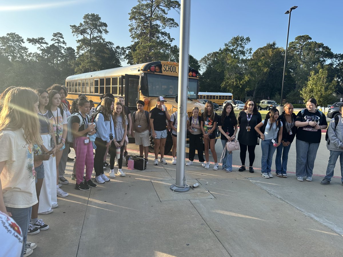 HumbleISD_KMS's tweet photo. The @KMSCougs4Christ club had a large turnout for their annual See You at the Pole event.  We love to see our students fostering a sense of community and purpose, while strengthing their relationships with each other.  #KMSCougarPride🐾 https://t.co/ypg4LzdTys