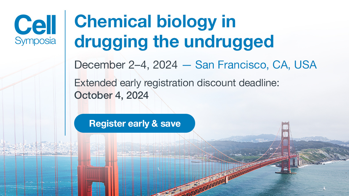 CellChemBiol's tweet image. The @CellSymposia Chemical biology in drugging the undrugged early registration discount deadline has been extended until October 4! #CSChembio2024 – still time to register &amp;amp; save. hubs.li/Q02QVPyv0