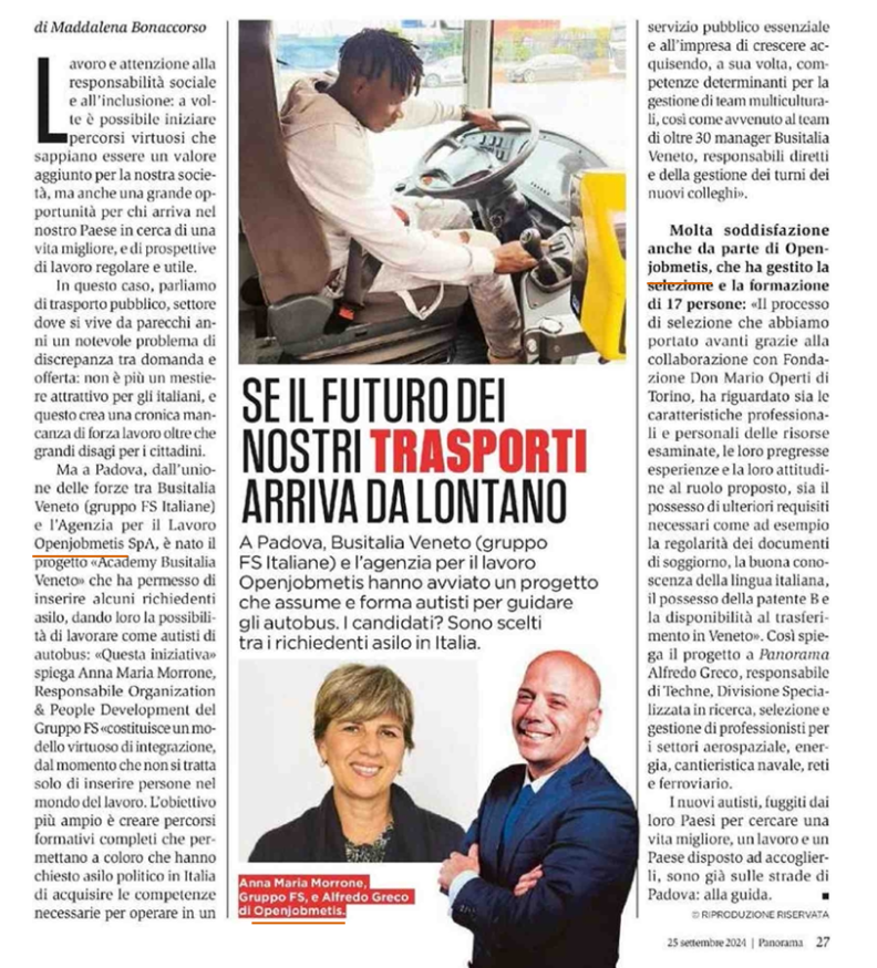 Openjobmetis (@openjobmetis) on Twitter photo Oggi <a href="/panorama_it/">Panorama.it</a>, in un pezzo di Maddalena Bonaccorso (<a href="/maddi1703/">Maddalena Bonaccorso</a>), racconta Academy Busitalia Veneto, un progetto di Openjobmetis – Divisione #Techne – e <a href="/BusitaliaV/">Busitalia Veneto</a> – <a href="/fsitaliane/">Ferrovie dello Stato Italiane</a> grazie al quale richiedenti asilo vengono selezionati e formati come autisti di bus. Oggi <a href="/panorama_it/">Panorama.it</a>, in un pezzo di Maddalena Bonaccorso (<a href="/maddi1703/">Maddalena Bonaccorso</a>), racconta Academy Busitalia Veneto, un progetto di Openjobmetis – Divisione #Techne – e <a href="/BusitaliaV/">Busitalia Veneto</a> – <a href="/fsitaliane/">Ferrovie dello Stato Italiane</a> grazie al quale richiedenti asilo vengono selezionati e formati come autisti di bus.