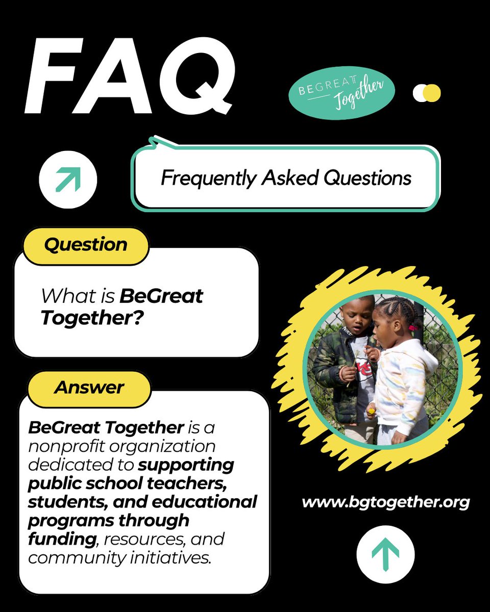 BeGreat Together is dedicated to uplifting public school teachers, students, and educational programs through funding, resources, and community support. Learn more at bgtogether.org 🌟 #SupportEducation #BeGreatTogether