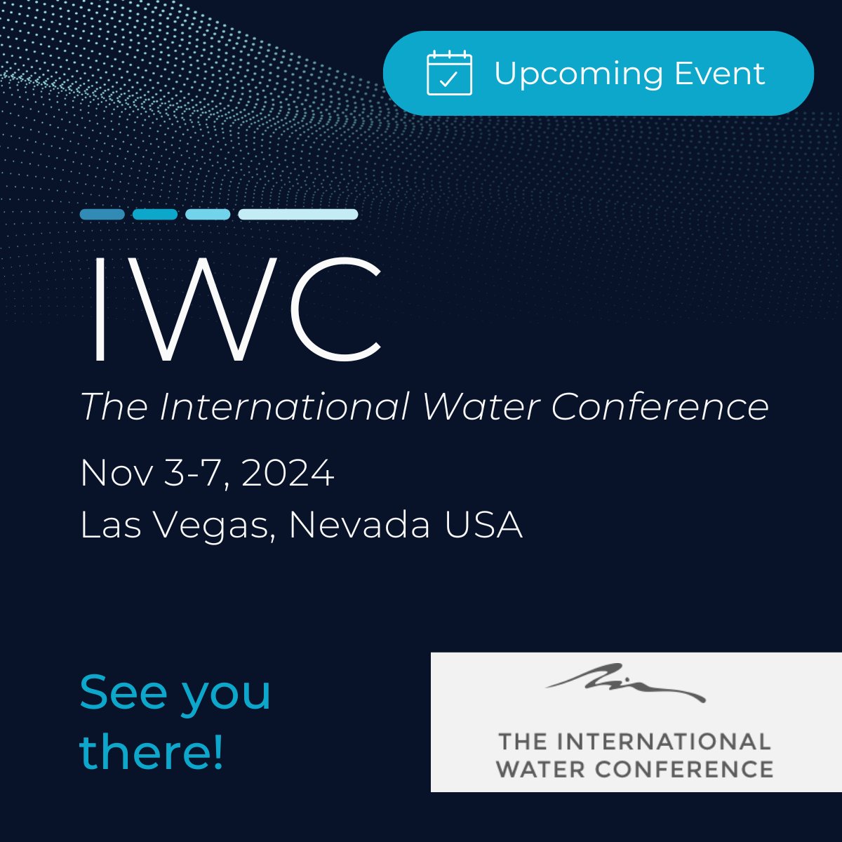 We’re headed to the <a href="/IntlWaterConf/">International Water Conference®</a> in Las Vegas from November 3-7! 🌎💧

Stop by our booth to see how we're driving the future of water with advanced membrane technology.

#IWC #WaterInnovation #Sustainability #MembraneTechnology #IntlWaterConf