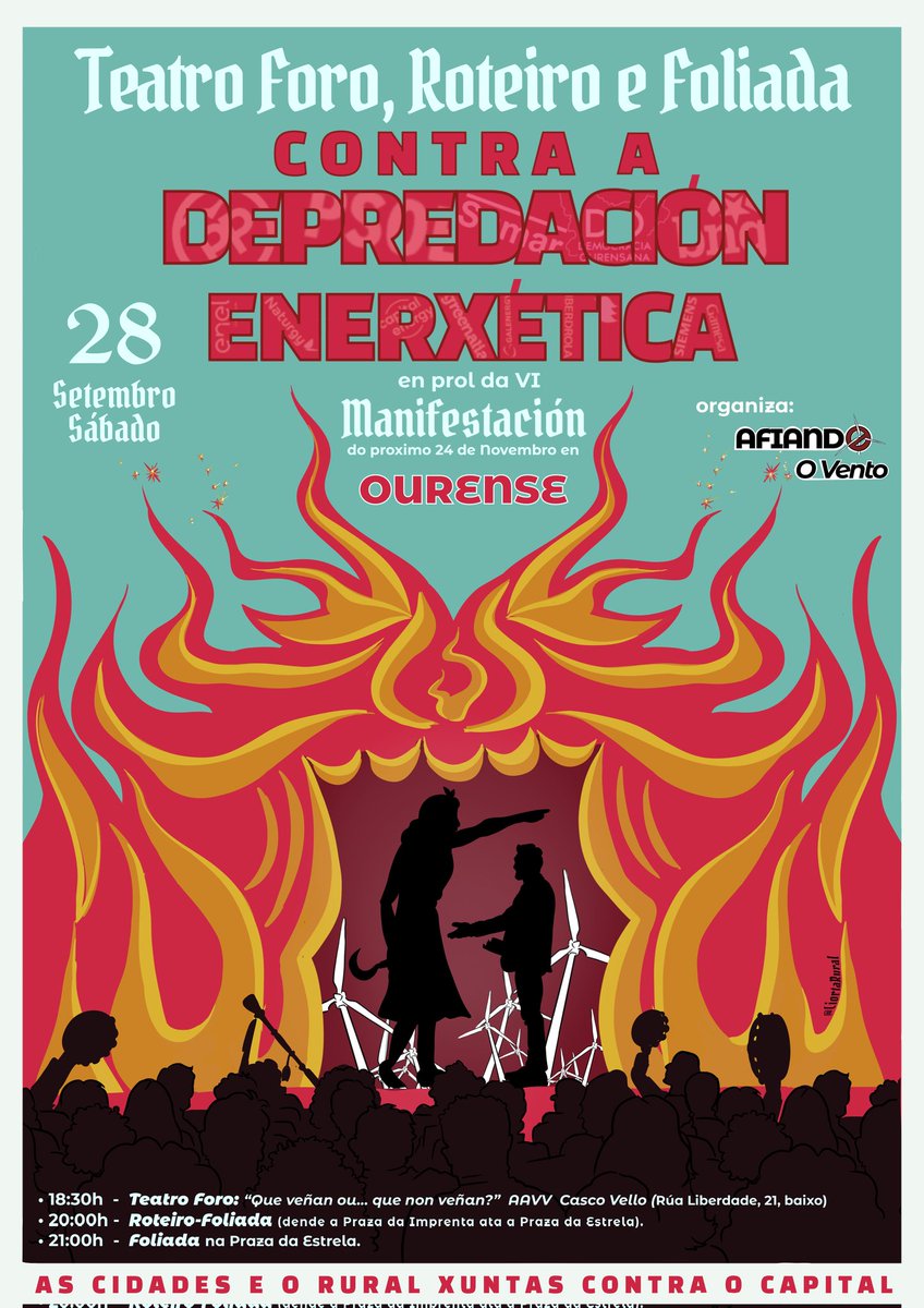 AfiandoOVento's tweet photo. Ollo! Mudamos a ubiacación do Teatro para a Asociación de Veciños do Casco Vello (Rúa da Liberdade, 21, Ourense). Agardámosvos!! 
#AsCidadesEORuralXuntasContraOCapital https://t.co/QysnQvL0VE