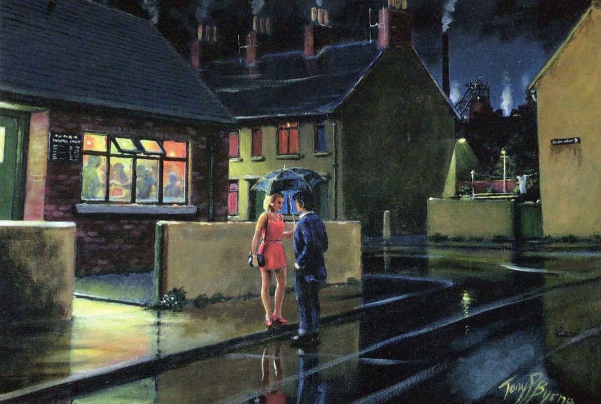 tbartist's tweet photo. ‘It’s now or never’ painting from my 1950/60 teen memories series https://t.co/xu7u0AtfIi