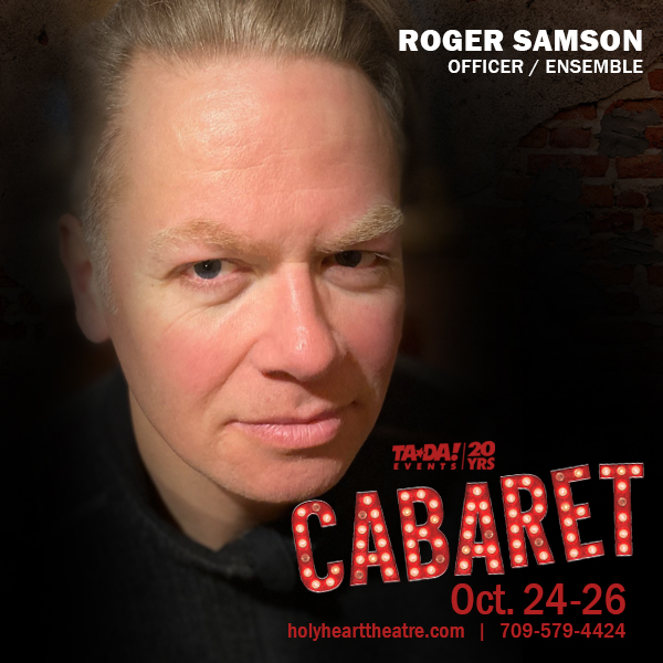 ⭐️Meet the wildly talented cast of CABARET! ⭐️Roger Samson performs in our incredible ensemble!
-----------
Oct 24-26, Holy Heart Theatre. Immersive pre-show performances at 7:15pm. Tickets at showpass.com/cabaret-4/
#CabaretNL