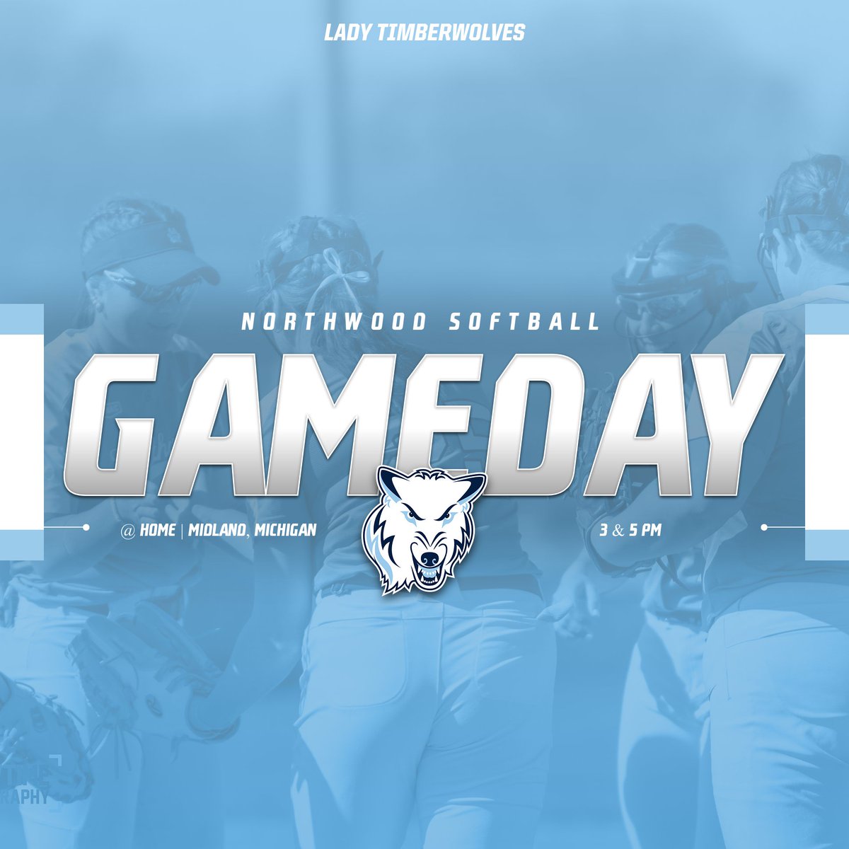 Northwood Lady Timberwolves take on Mid-Michigan today @ Home!

📍Fisher Stadium - Midland, Michigan
🕐3 &amp; 5 PM
#rolltimbys