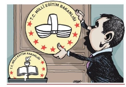 Mebkn: Talep olduğu sürece imam hatip okulu açmaya devam edeceğiz (Cmhryt).
Talep var mı yoksa zorlama ve mecburiyet mi var...
Öğrenci hakları nerede? Yörüngeniz ne tarafa kaydı...
Karikatür : Zafer Temoçin