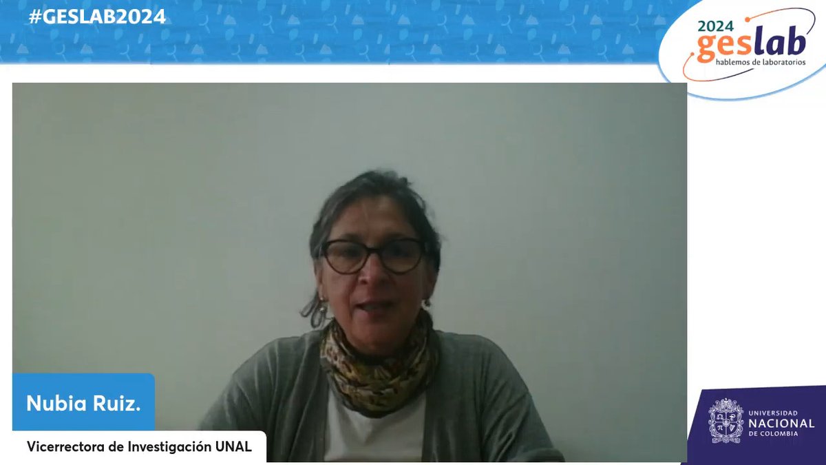 VRIUNAL's tweet photo. La prof. @NYRUIZR, vicerrectora de Investigación @UNALoficial, realiza la apertura del evento #GESLAB2024 @UNALoficial.
🔴📡 EN DIRECTO #GESLAB2024 día 1 «Cooperación y transformación digital en laboratorios»: https://t.co/v0oPRyuS5w
@MuneraLeopoldo @DIEB_UNAL #UNAL https://t.co/l9p5jgwaK0