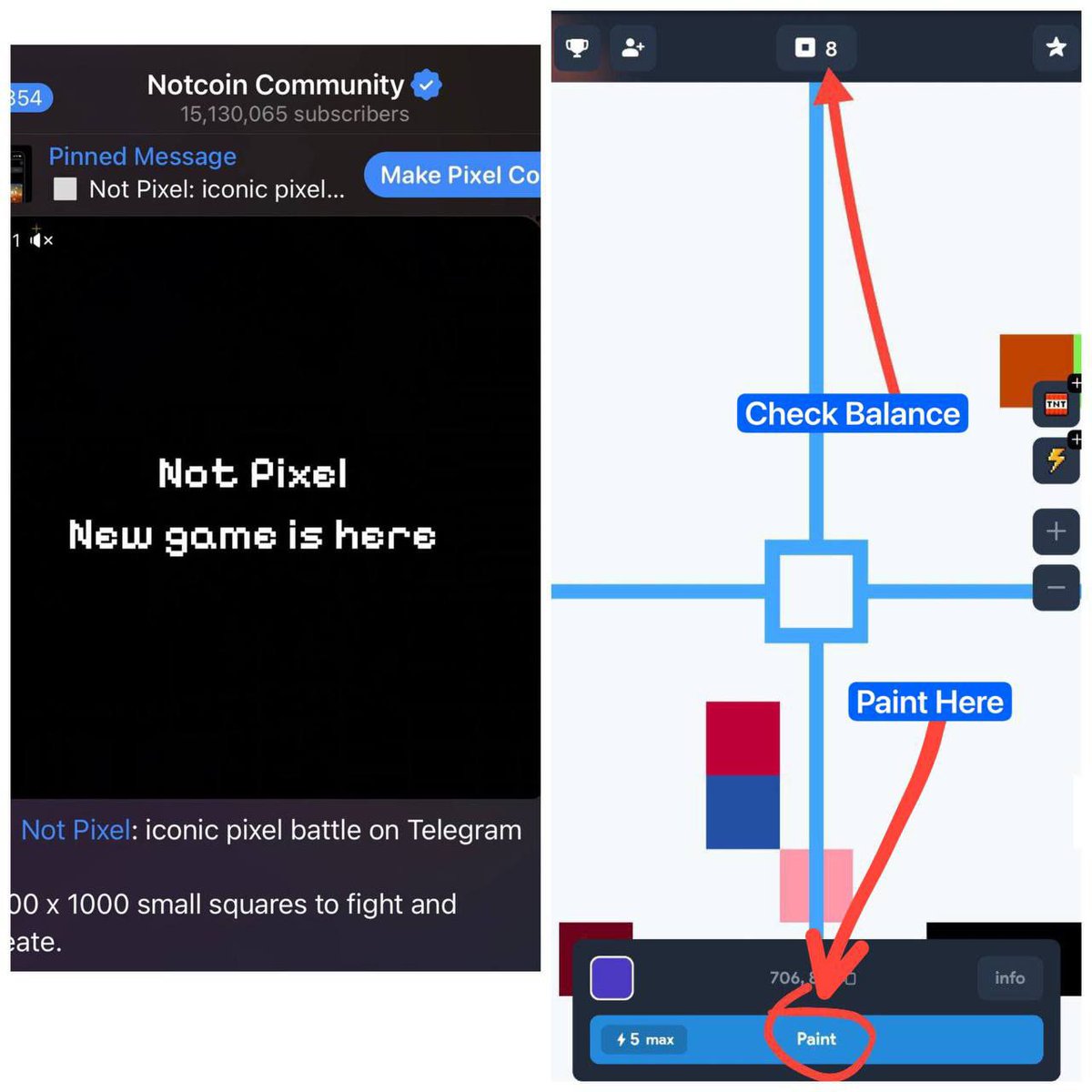MSCryptoMiner's tweet photo. 🟢 NOTPIXEL $PX NEW (TG-BOT) MINING PROJECT :#NOTPIXEL

💪 Backed by #NOTCOIN &amp; TG ADMIN - #PavelDurov  😱🔥

🔥 NOTCOIN Launched New Project “NOT PIXEL” 🔥🚀

❤️ NEW USERS JOIN FAST NOW ❤️
            👇👇👇👇👇
https://t.co/wwpxfJ2W8W

✅ Click &amp; Join 
✅ Make Simple Art https://t.co/qbb3ymsMgJ