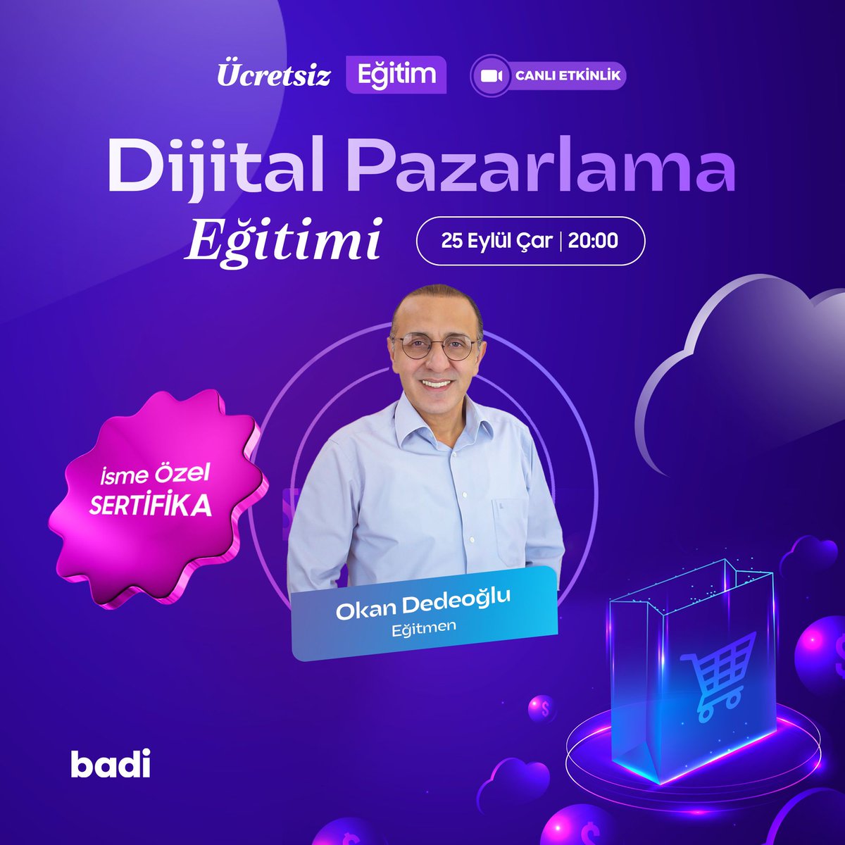 odedeoglu's tweet image. Merhabalar,

Bugün saat 20:00 ‘deki canlı ve ücretsiz eğitimime hepinizi bekliyorum 😊

Kayıt Olmak İçin:
forms.gle/7YjS6UKaXjVaup…