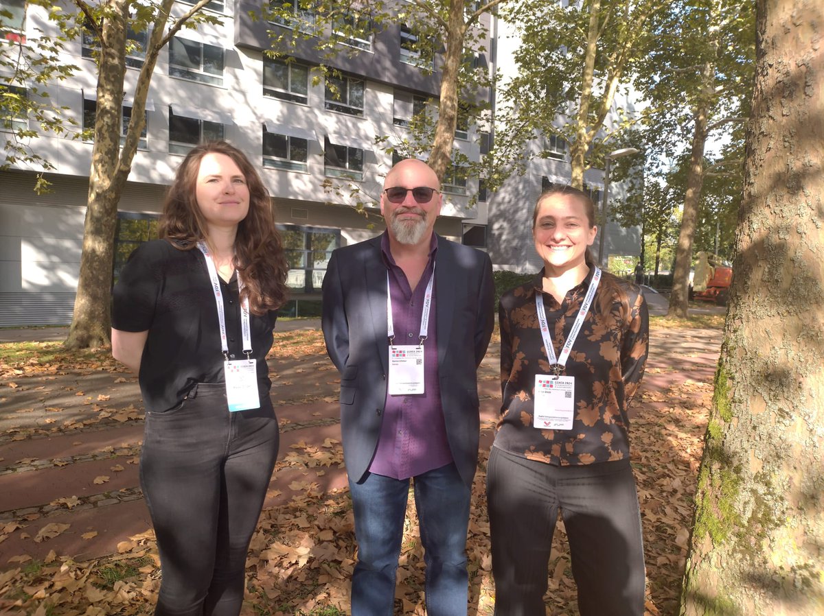 Missluck_13's tweet photo. Just enjoying some sun in #ECREA2024 conference break! The UK team of the "VOICES" project presenting first findings of their research about #inequalities in England - while promoting the SDGs BU is committed to :).  #TogetherForTheSDGs 
#GlobalGoals #SDGs @bournemouthuni https://t.co/7SJgmG1Qa7