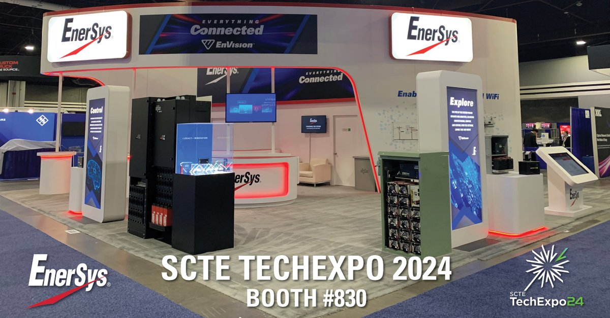 EnerSys is excited to be at SCTE #TechExpo24 this week and honored to have our EnVision™ Connect system monitor recognized among the best in the industry for cable broadband innovation! Read more here: bit.ly/4dnmQKL

#CableBroadband #EnVisionConnect #EnerSys